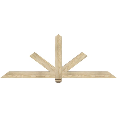 Ekena Millwork Kennewick Rough Sawn Timber Gable Bracket, Douglas Fir, 72"W x 27"H x 4"D x 4"F, 9/12 Pitch GBW072X27X0404KEN00RDF